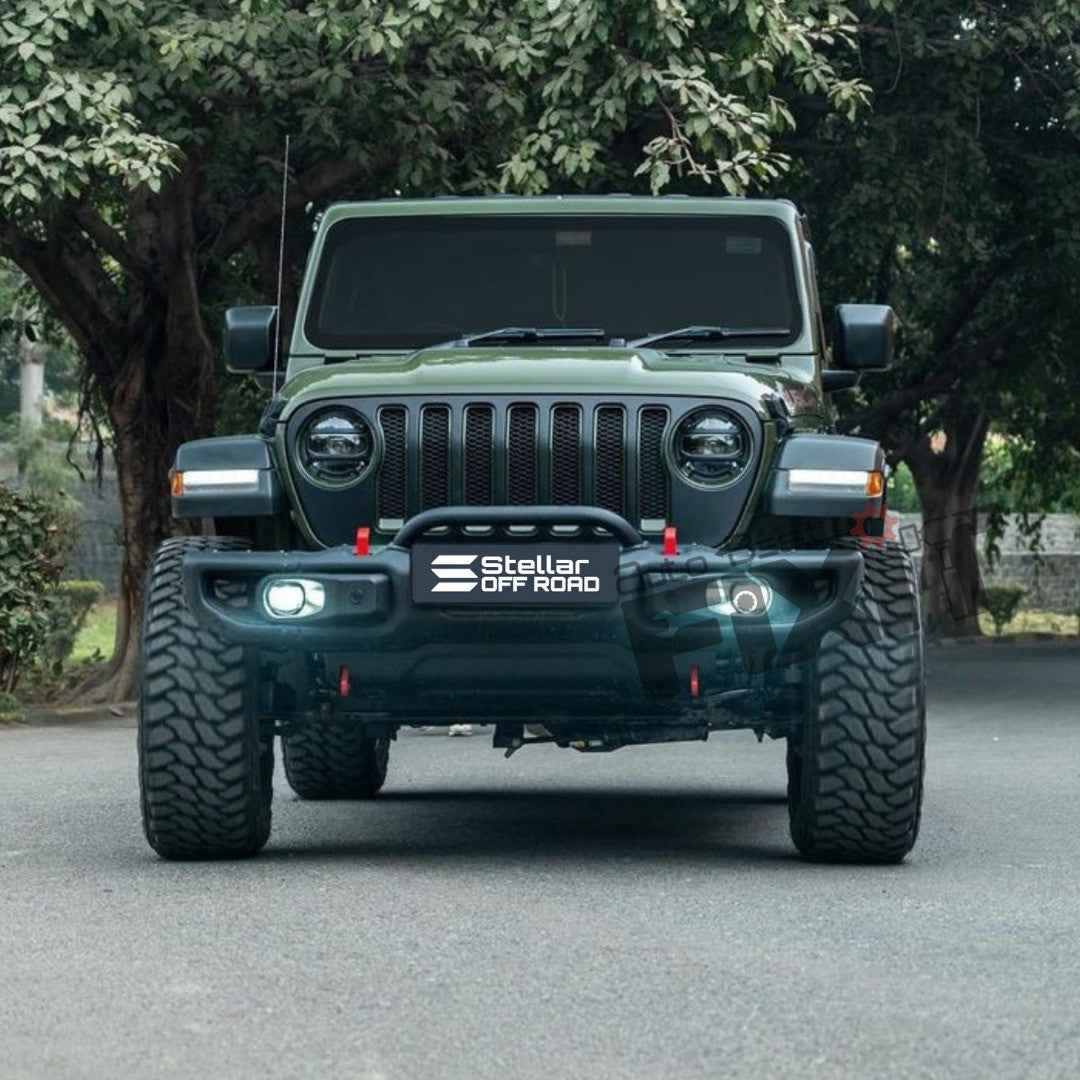 Jeep Wrangler Front Metal Bumper With Bull Bar – Style Upgrade Accesso