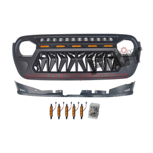 Jeep Wrangler TOP FIRE Grill With LED Matt Black – Aftermarket Car Accesso