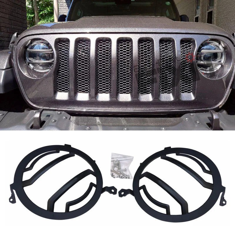 AutoStylenn Jeep Wrangler Head Lamp Cover For JEEP WRANGLER Compatible with JEEP Wrangler Vehicle_3