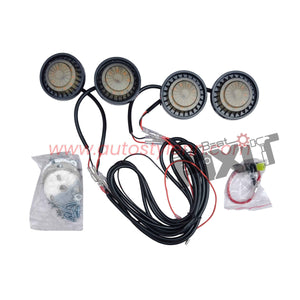Jeep Wrangler Front Grill LED Lights 4 PCS – Aftermarket Car Accesso
