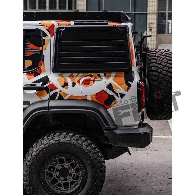 Jeep Wrangler Top Fire Rear Window Guard Armor Extension – Premium Quality Desi