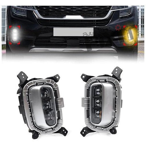 AutoStylenn Kia Seltos 2017 DRL Fog Light For KIA SELTOS Compatible with KIA Seltos Vehicle_3