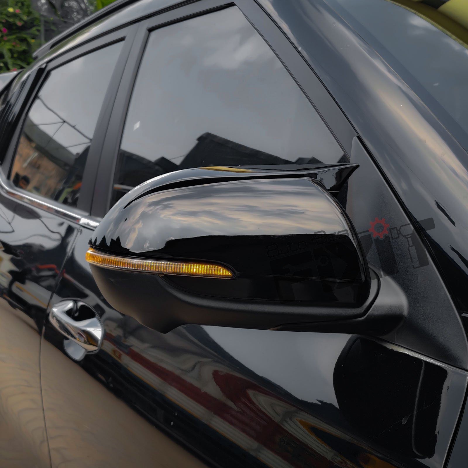 AutoStylenn Kia Seltos Batman Style Mirror Covers For KIA SELTOS Compatible with KIA Seltos Vehicle_3