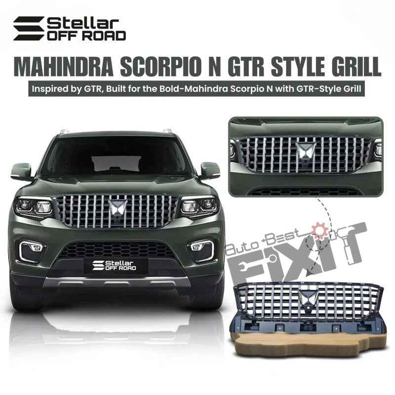 Mahindra Scorpio N GTR Style Grill – Perfect OEM Fitme