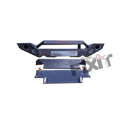 AutoStylenn Mahindra Thar Front Metal Bumper With Winch And Underbody Shield V4 Compatible with MAHINDRA Thar Vehicle