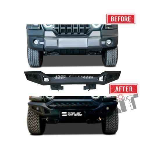 Mahindra Thar Roxx Front Bumper With Underbody Shield (V2) – Premium Quality Desi