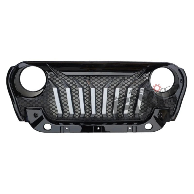 AutoStylenn Mahindra Thar Predator Style Front Grill With Chrome For MAHINDRA THAR Compatible with MAHINDRA Thar Vehicle
