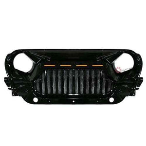 Mahindra Thar Front Gloss Black Angry Bird ABS Grill With LED – Aftermarket Car Accesso