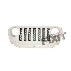 Mahindra Thar Wrangler Style 7-Slot ABS Front Grill White – Aftermarket Car Accesso