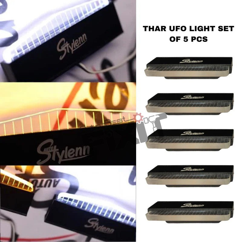 AutoStylenn Mahindra Thar UFO Roof Light (Set Of 5 Pcs) For MAHINDRA THAR Compatible with MAHINDRA Thar Vehicle_1