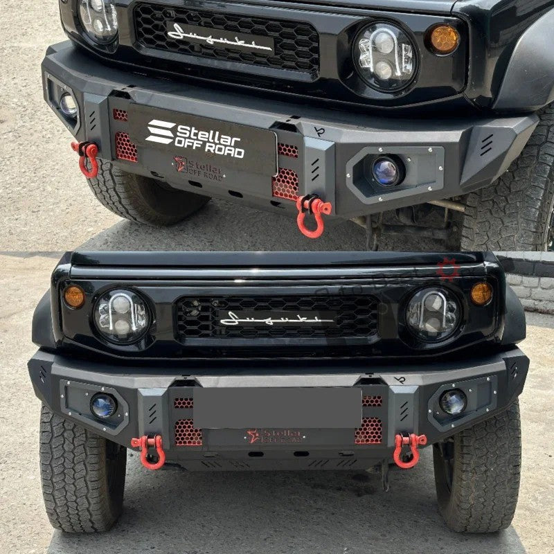 AutoStylenn Maruti Suzuki Jimny Stellar Front Metal Bumper (V2) For MARUTI JIMNY Compatible with MARUTI Jimny Vehicle_2