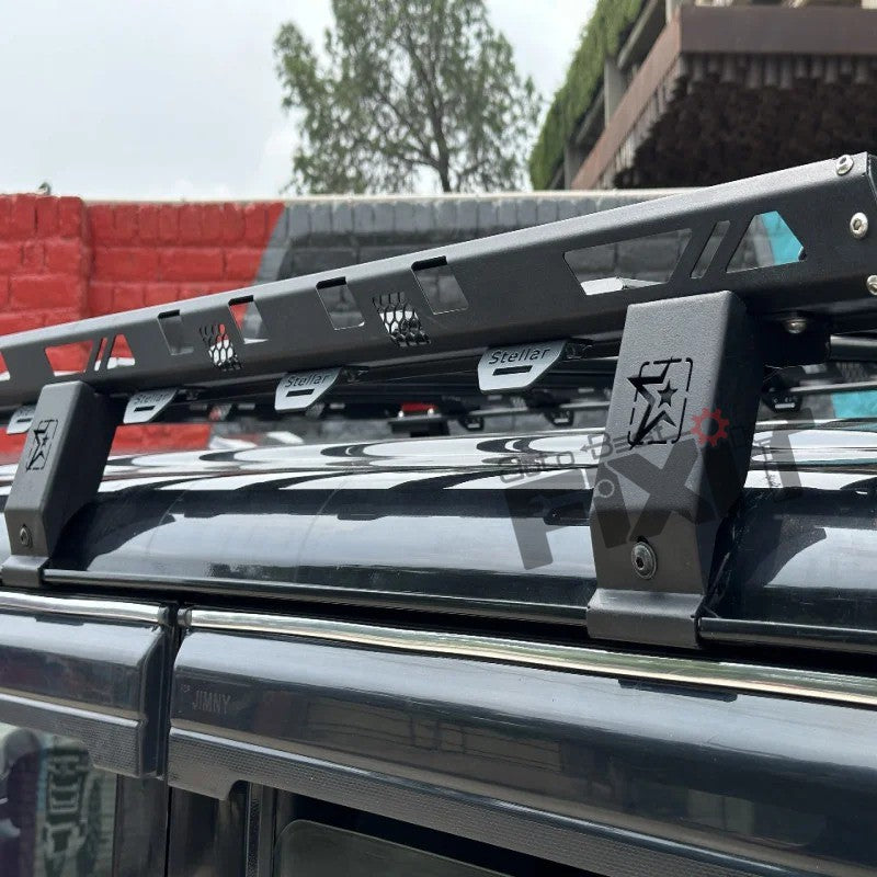 AutoStylenn Maruti Suzuki Jimny Roof Rack with LED (V2) For MARUTI JIMNY Compatible with MARUTI Jimny Vehicle_4