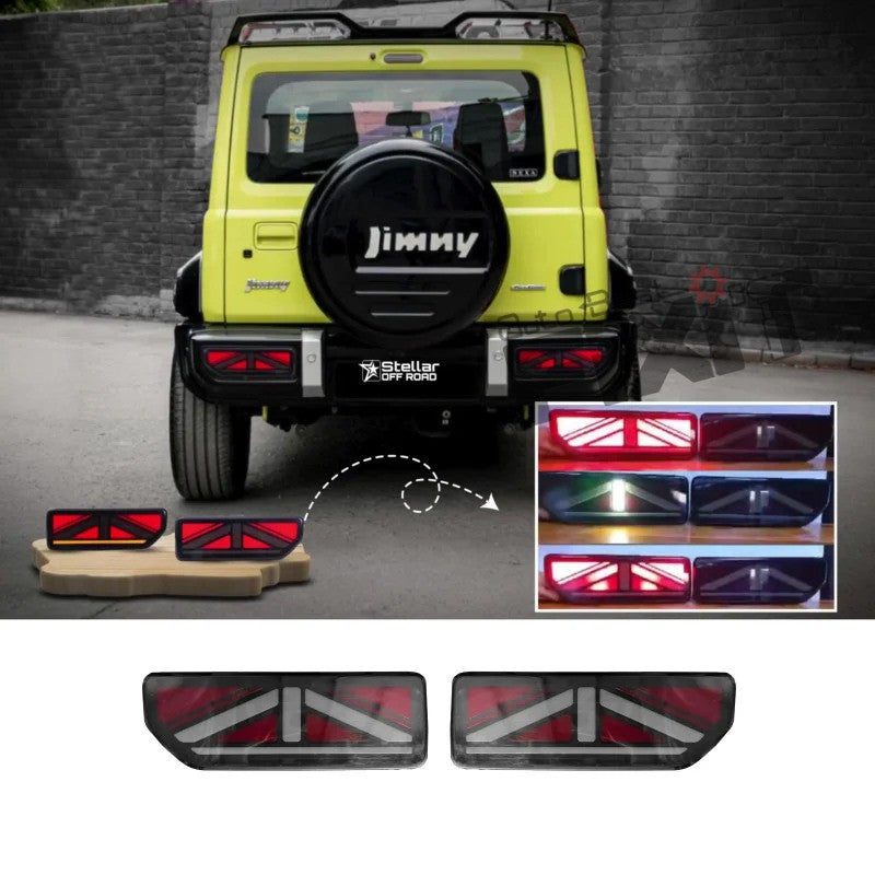 AutoStylenn Maruti Suzuki Jimny Union Jack Tail Lamp V2 For MARUTI JIMNY Compatible with MARUTI Jimny Vehicle_5