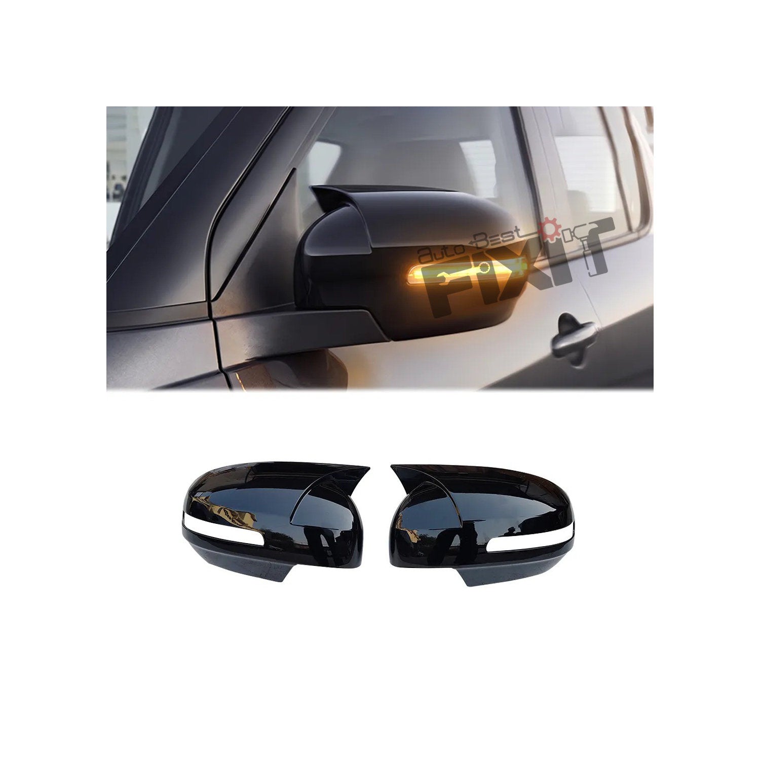 AutoStylenn Maruti Suzuki Swift Batman Style Mirror Cover 2012-2017 For MARUTI SWIFT Compatible with MARUTI Swift Vehicle