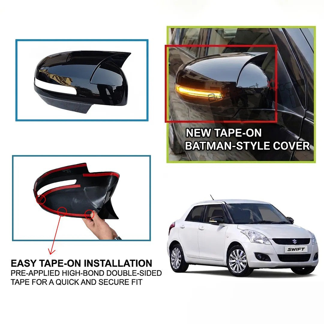 AutoStylenn Maruti Suzuki Swift Dzire Mirror Cover 2012 2017 For MARUTI SWIFT Compatible with MARUTI Swift Vehicle_6