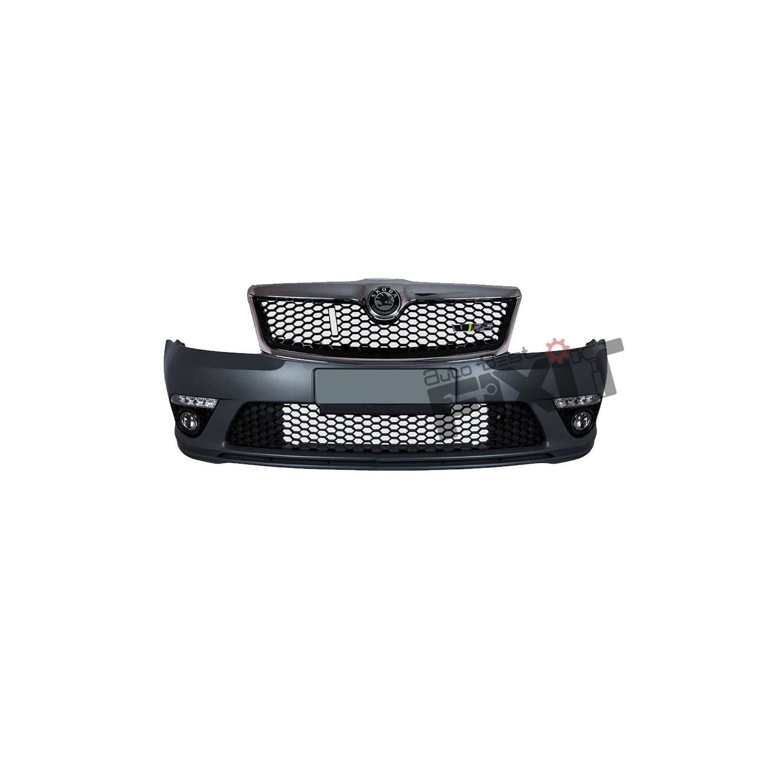 AutoStylenn Skoda Laura VRS Front Bumper With Grill 2009 - 2012 For SKODA LAURA Compatible with SKODA Laura Vehicle