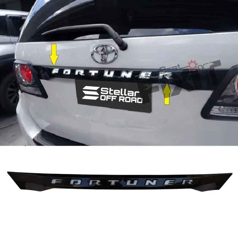 Toyota Fortuner 2012 Dicky Panel Chrome / Black – Genuine Spare Part Lo