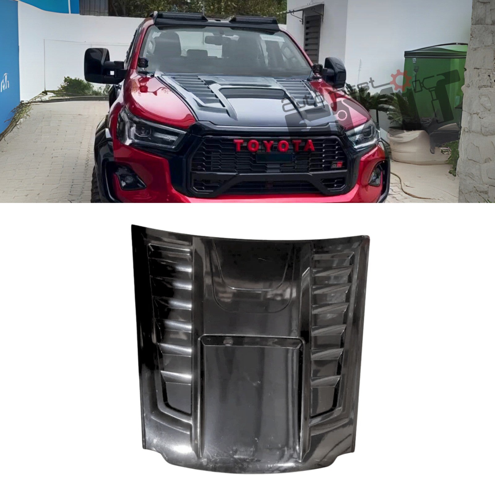 AutoStylenn Toyota Hilux ABS Bonnet Scoop For TOYOTA HILUX Compatible with TOYOTA Hilux Vehicle_3
