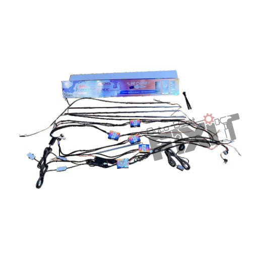 AutoStylenn Auto Stylenn Cardi Ambient Light K6 10 in 1 50 / 60 / 70 CM (Universal) For TOYOTA HYCROSS Compatible with TOYOTA Hycross Vehicle
