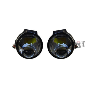 AutoStylenn Toyota Hycross 2 Inch Tri Colour LED Projector Fog Lamp For TOYOTA HYCROSS Compatible with TOYOTA Hycross Vehicle