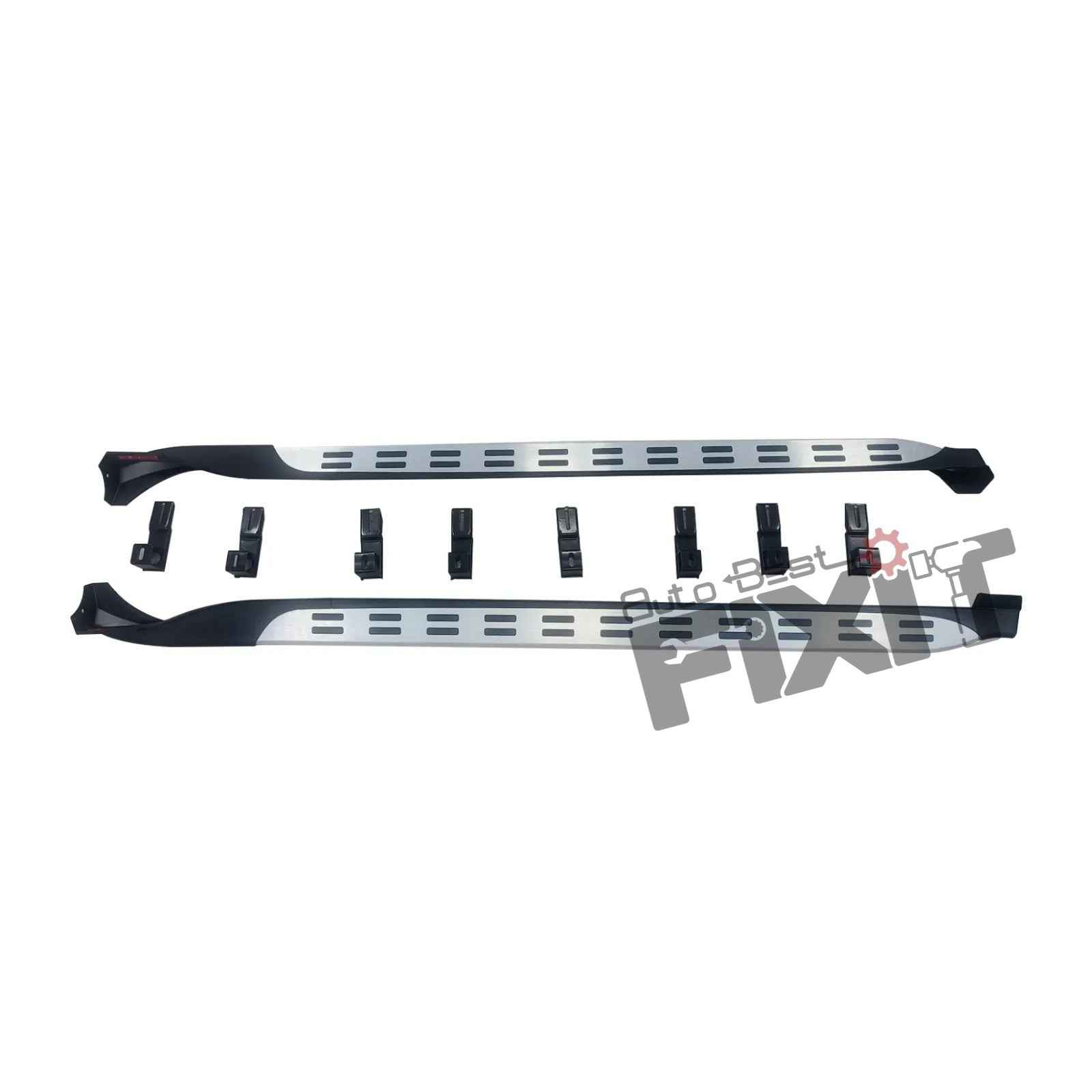 Toyota Innova Hycross Fixed Side Step (Silver & Black) – Durable ABS Constructi