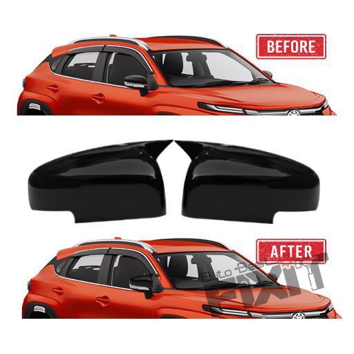 AutoStylenn Toyota Taisor Batman Style Mirror Covers For TOYOTA TAISOR Compatible with TOYOTA Taisor Vehicle_3