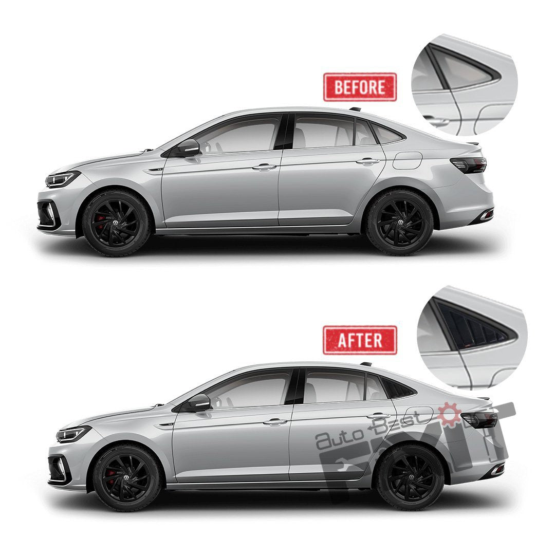 AutoStylenn Volkswagen Virtus Window Louvers For VOLKSWAGEN VIRTUS Compatible with VOLKSWAGEN Virtus Vehicle_2