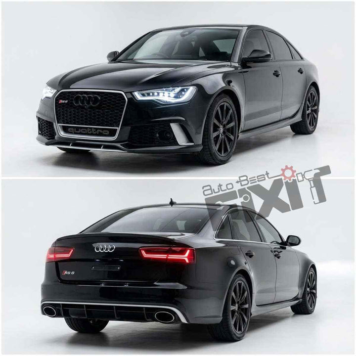 Audi A6 (4G2, C7) A6 Rs6 front bumper kit + diffuser | Petrol Rear Diffuser (2015-2019)