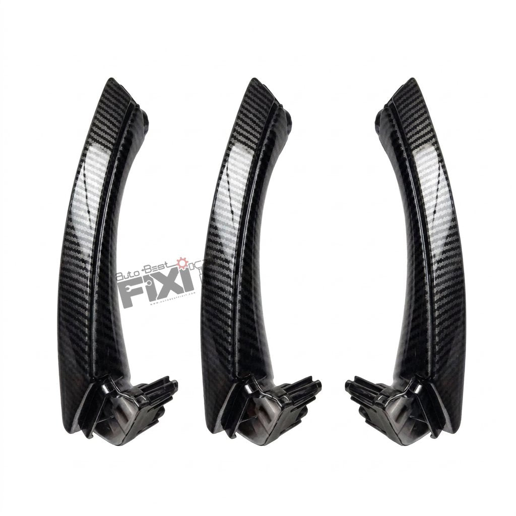 KARTION Door Handle Compatible With BMW 3 Series Door Handle 3 Series E90 2004-2012 Carbon Fiber Compatible with BMW 3' E90 Vehicle