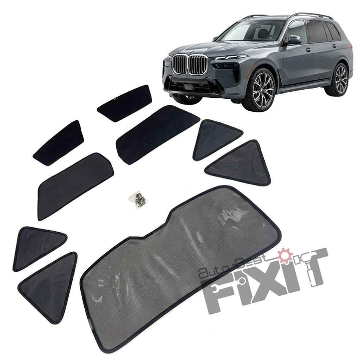 BMW X7 Car Window Curtains (2023-Present) - Custom Fit Sun Shade, UV & Privacy Protection