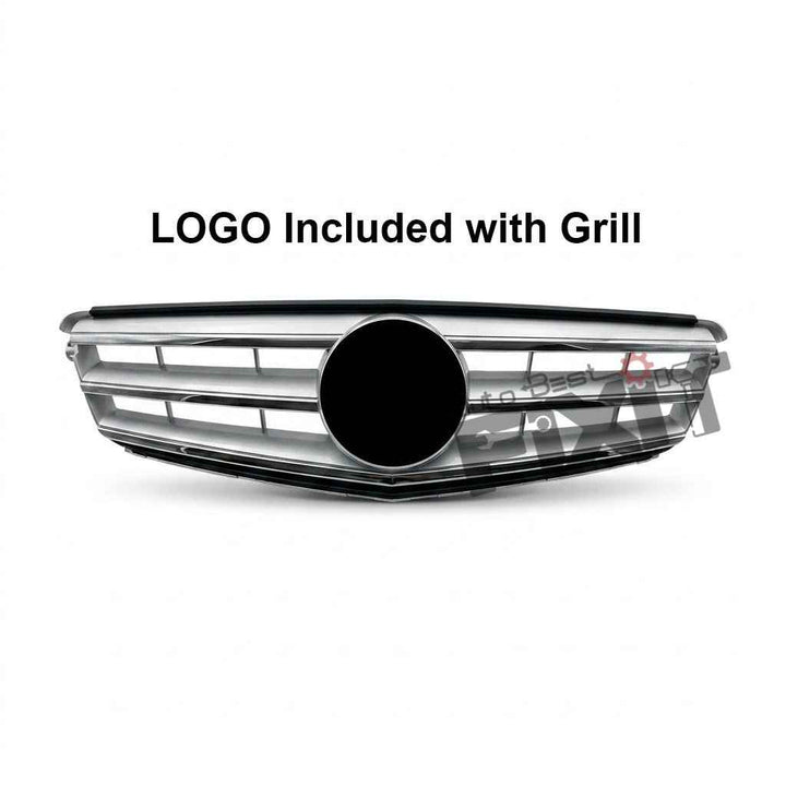 Mercedes-Benz C-Class (2008-14) OEM Design Front Grille | ABS Plastic Material | Direct-Fit Replacement Part