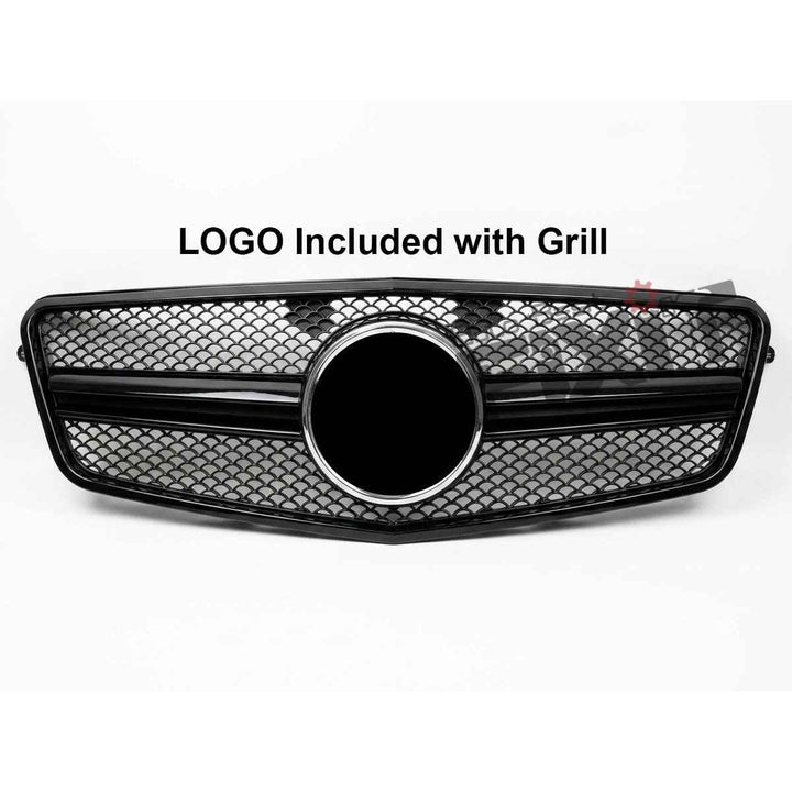 Mercedes-Benz E-Class (2009-12) AMG Grille - Black | ABS Plastic Material | Direct-Fit Replacement Pa