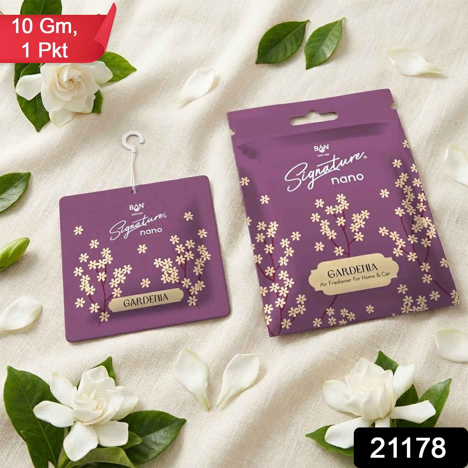Gardenia Fragrance Hanging Air Freshener Sachet (Mix Fragrance 1 Pc 10g)