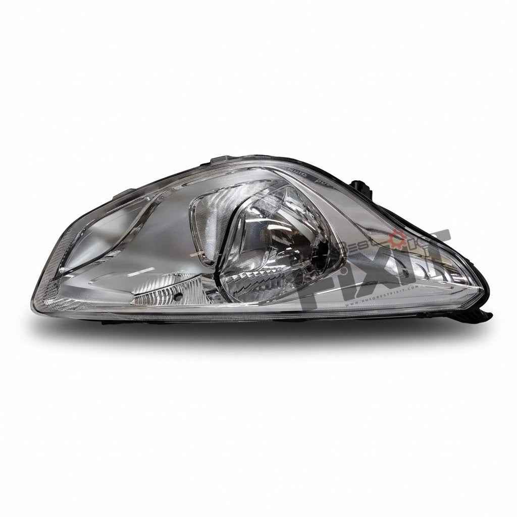 High-performance housing replacement for Headlamp, Rh, Chromed Headlamp Moldings-Aspire 1st Gen 2015-2018 / Figo 2nd Gen 2015-2019 showing heavy-duty connector pins and clean unit housing assembly.