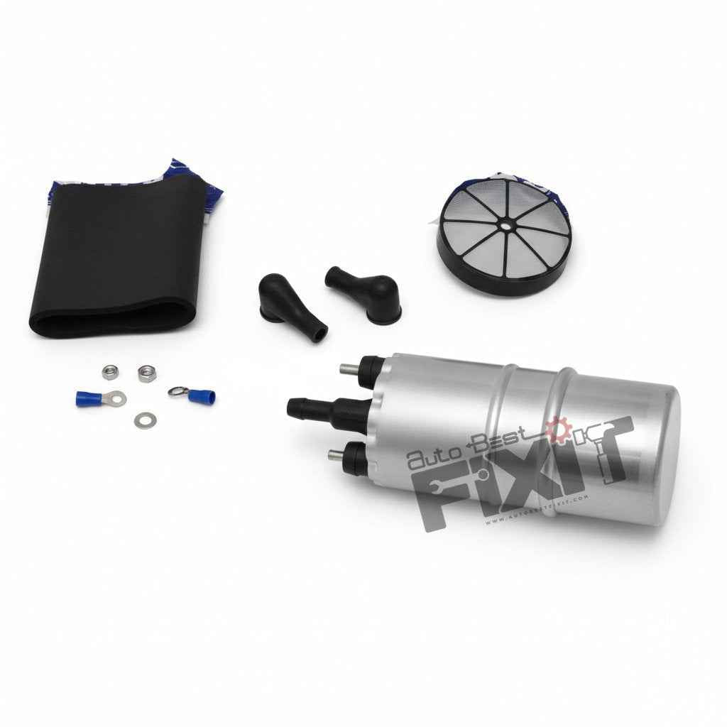 High-performance fuel pump replacement for Ritz 1st Gen 2009-2017 / Swift 2007-2012 showing heavy-duty connector pins and clean unit housing assembly.