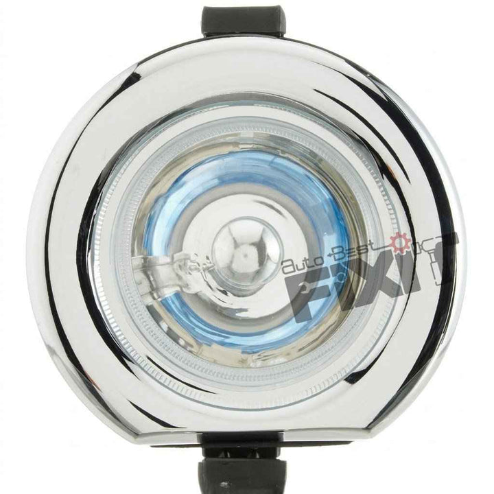 Mahindra Bolero Front Fog Lamp Assembly Chrome Rim Clear Glass (Fog Light) | 2004-2020 | UNO MINDA