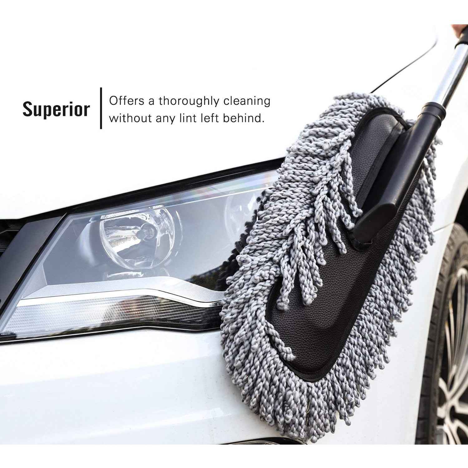 Car Duster Long Retractable soft non-slip handle Multipurpose Microfiber Wash Brush Vehicle Interior And Exterior Cleaning Kit