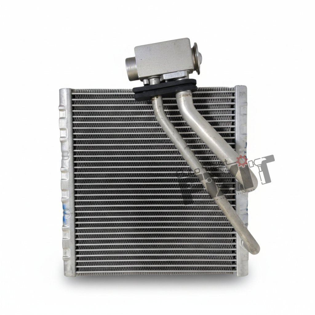 High-performance evaporator replacement for Kuv 100 1st Gen 2016-Now Petrol / Diesel / Cng showing heavy-duty connector pins and clean unit housing assembly.