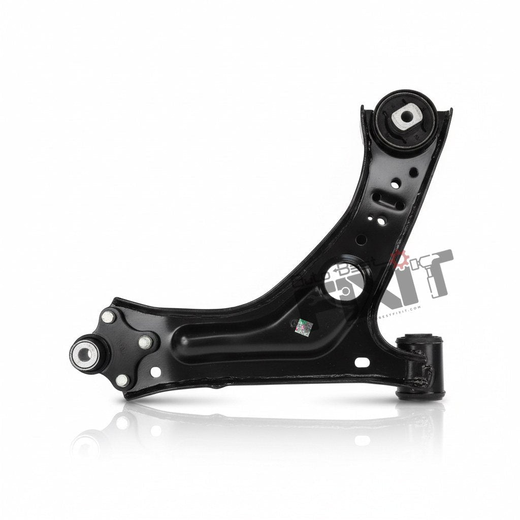 High-performance track control arm left replacement for Abarth Punto 2015-2019 / Avventura 2014-2019 / Grande Punto 2009-2014 / Linea 2009-2019 / Punto 2014-2019 showing heavy-duty connector pins and clean unit housing assembly.