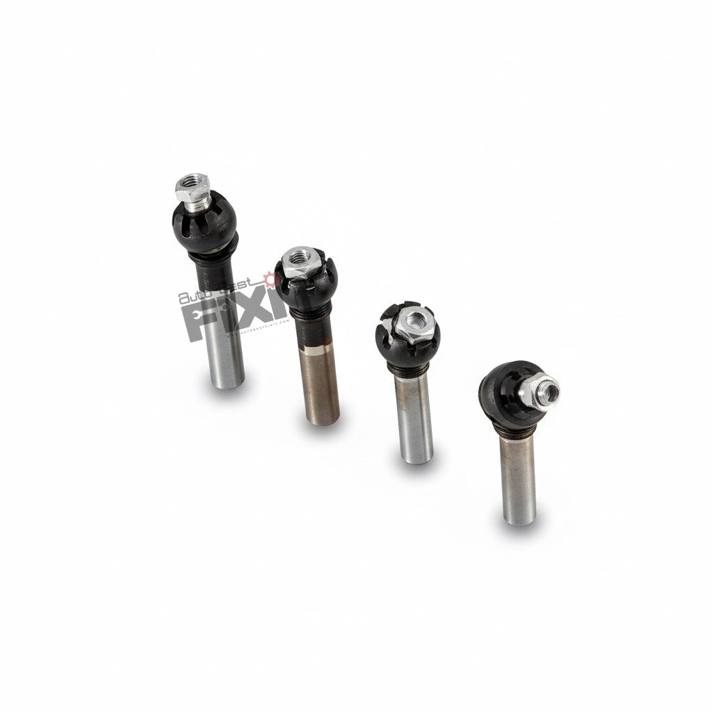 High-performance tie rod end kit for manual steering(set of 4) replacement for Bolero 2019-Now / Maxi Truck 2013-Now showing heavy-duty connector pins and clean unit housing assembly.