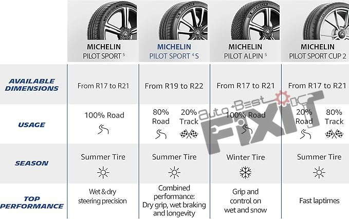 Michelin Pilot Sport 4S 24535ZR19 93Y XL Set of 1 Tyre Only Compatible with ASTON MARTIN 1 Series, 2 Series, 5 Series, M1, M2, M3 Vehicle_2