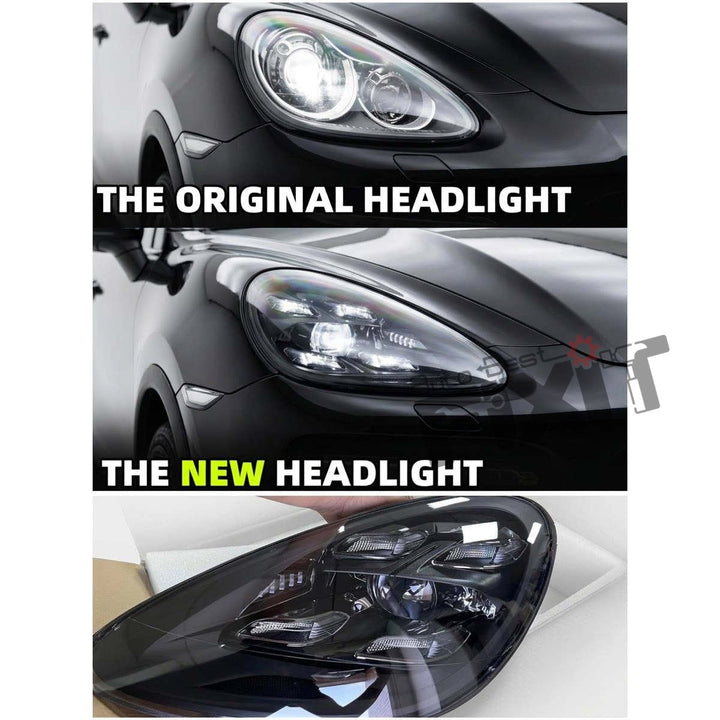 Porsche Cayenne Upgrade to 2021 Style Headlamps | Hybrid OEM Replacement Headlamps (2010-2014)