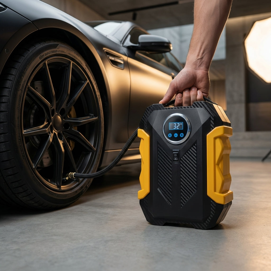 1618 Portable Electric Car Air Compressor Pump For Car And Bike Tyre