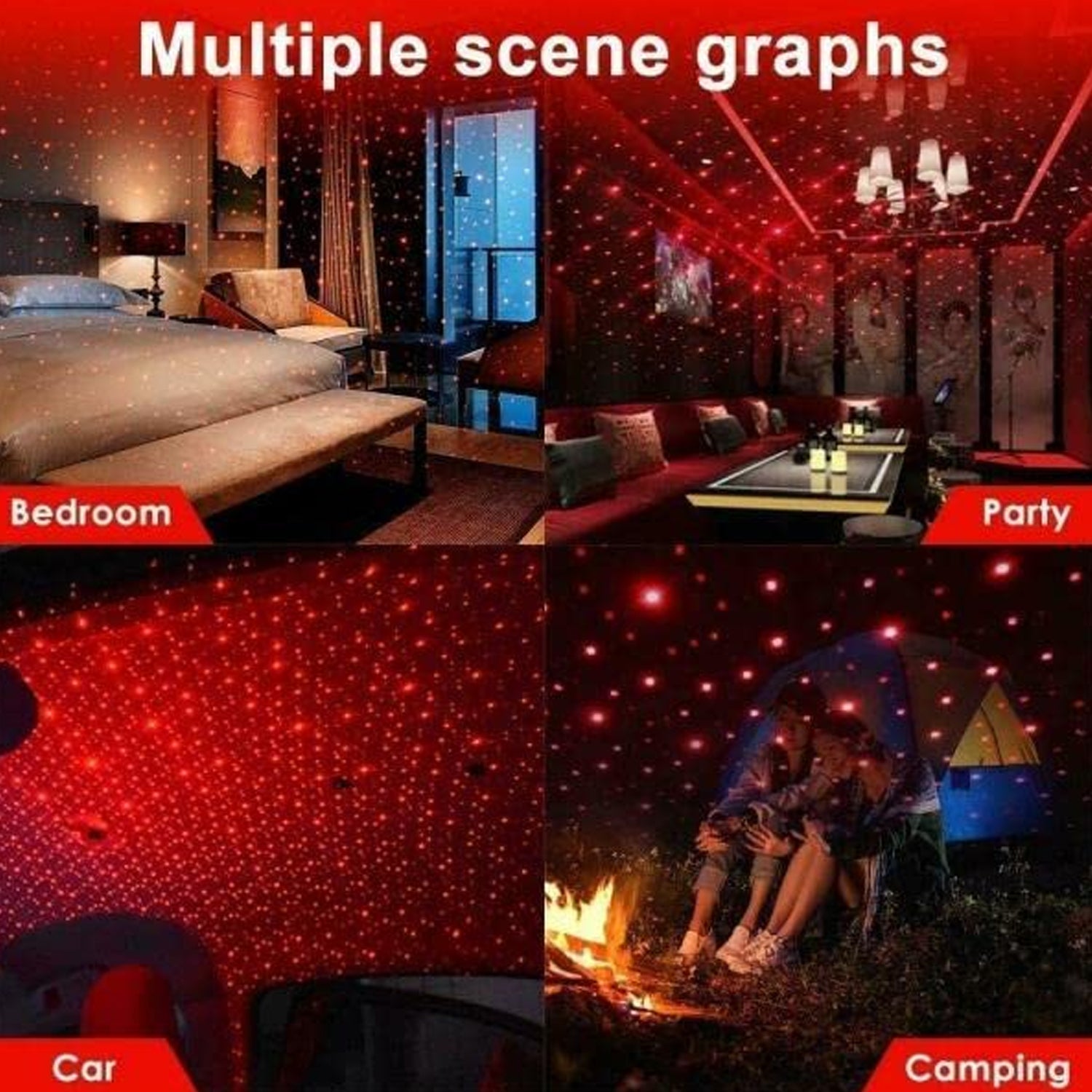 7290 Multipurpose Laser Light Light Galaxy Night Sky Ambiance Laser Micro Projector Atmosphere Ambient Roof Usb Light Car Ceiling Bedroom For Party (1 Pc)