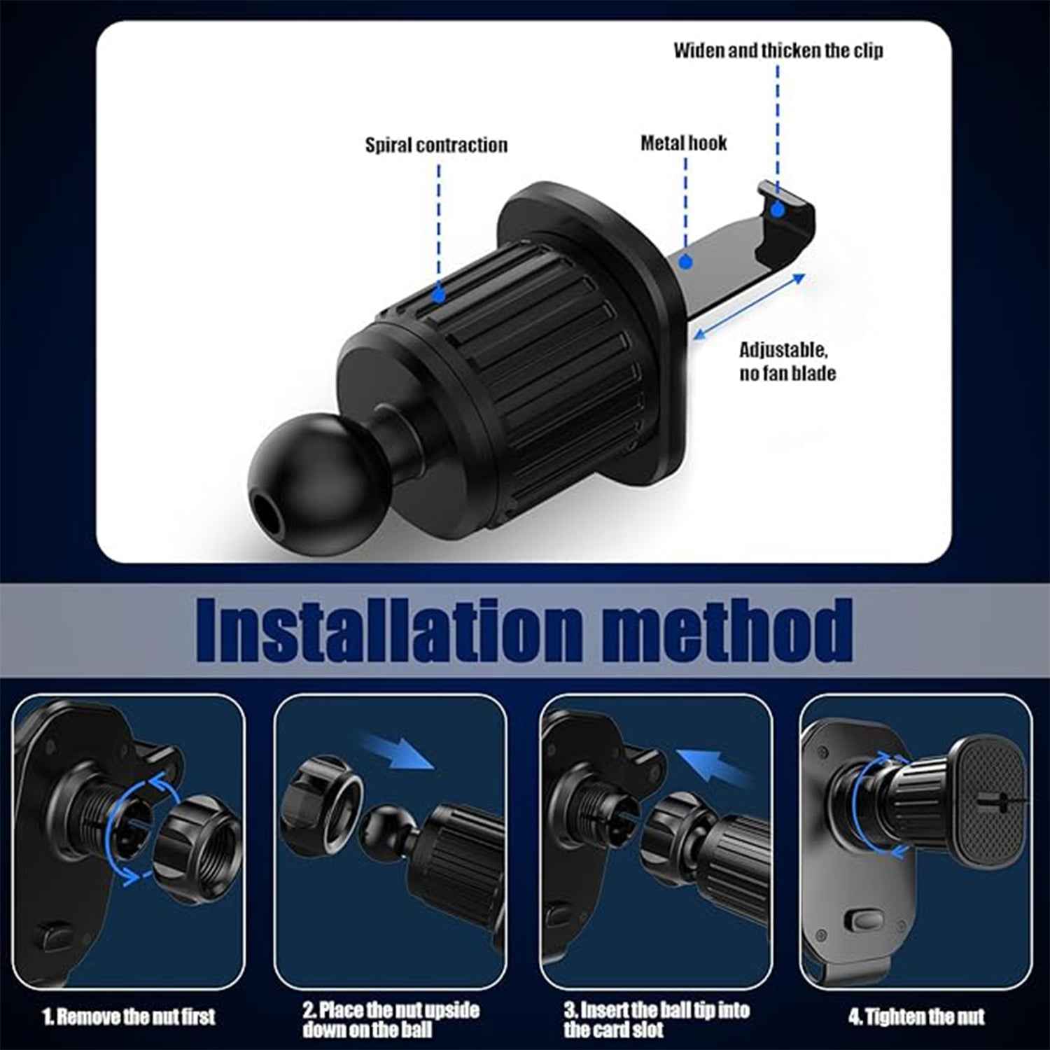 Universal Air Vent Gravity Car Phone Holder Mount (1 Set)