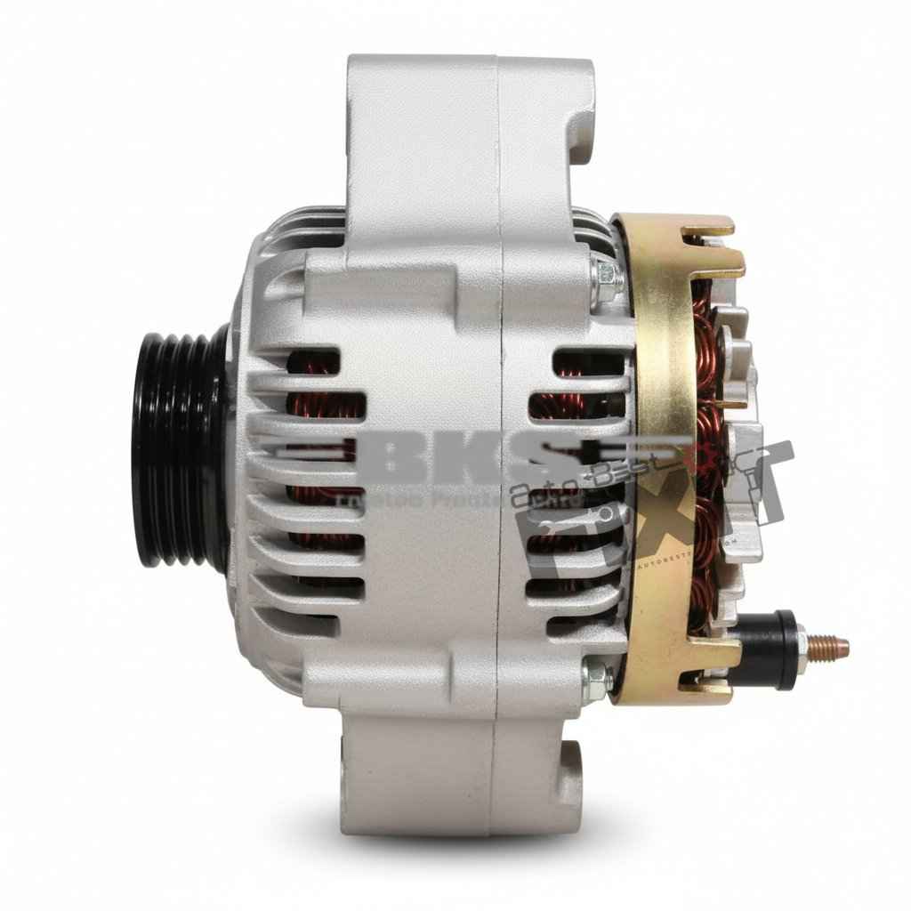 High-performance alternator replacement for Alto 2000-2010 / Esteem 2000-2008 / Wagon R 1st Gen 2003-2010 / Zen 2nd Gen 2003-2006 / Zen Estilo 1st Gen 2006-2009 showing heavy-duty connector pins and clean unit housing assembly.