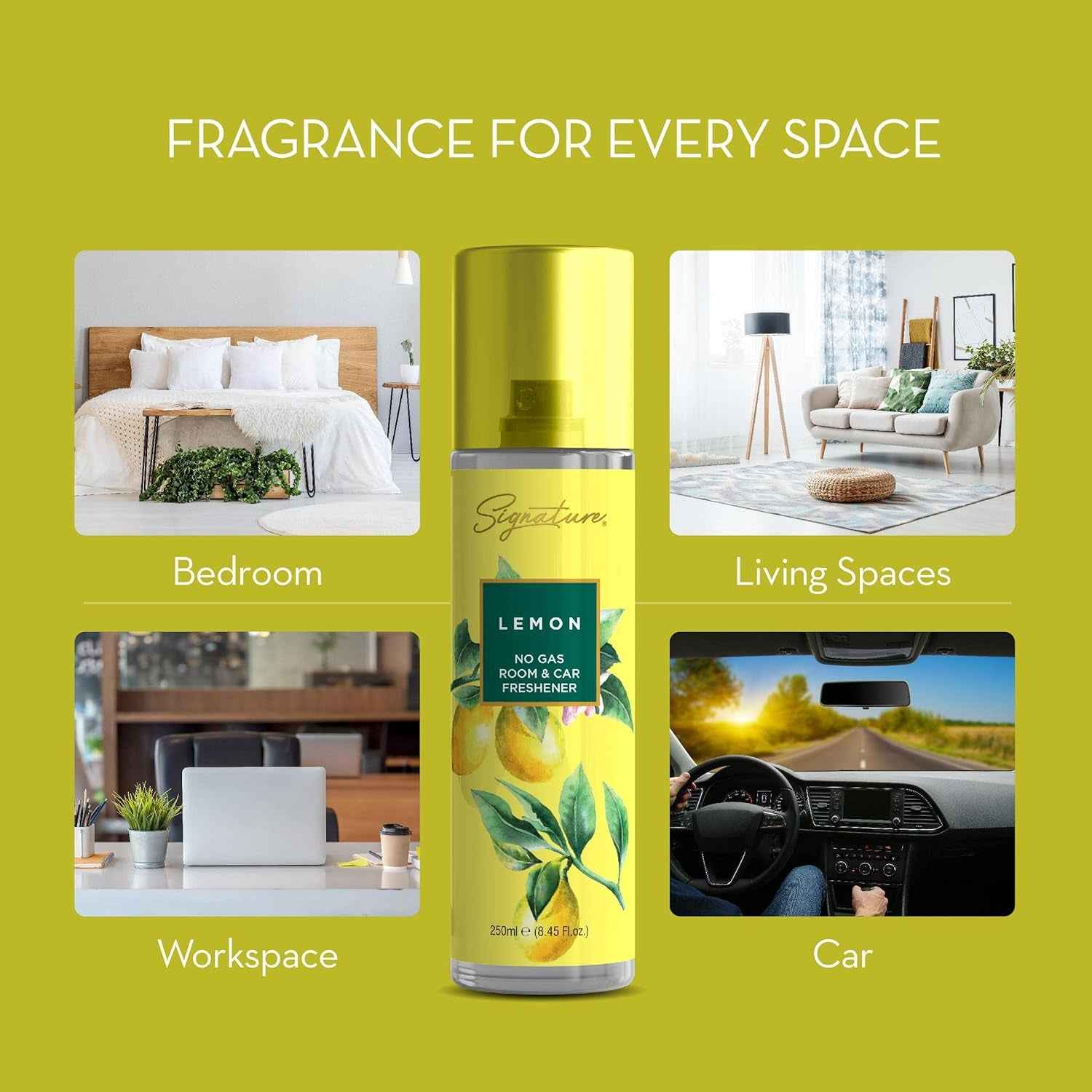 Signature Lemon Room Car Freshener Spray 250 Ml