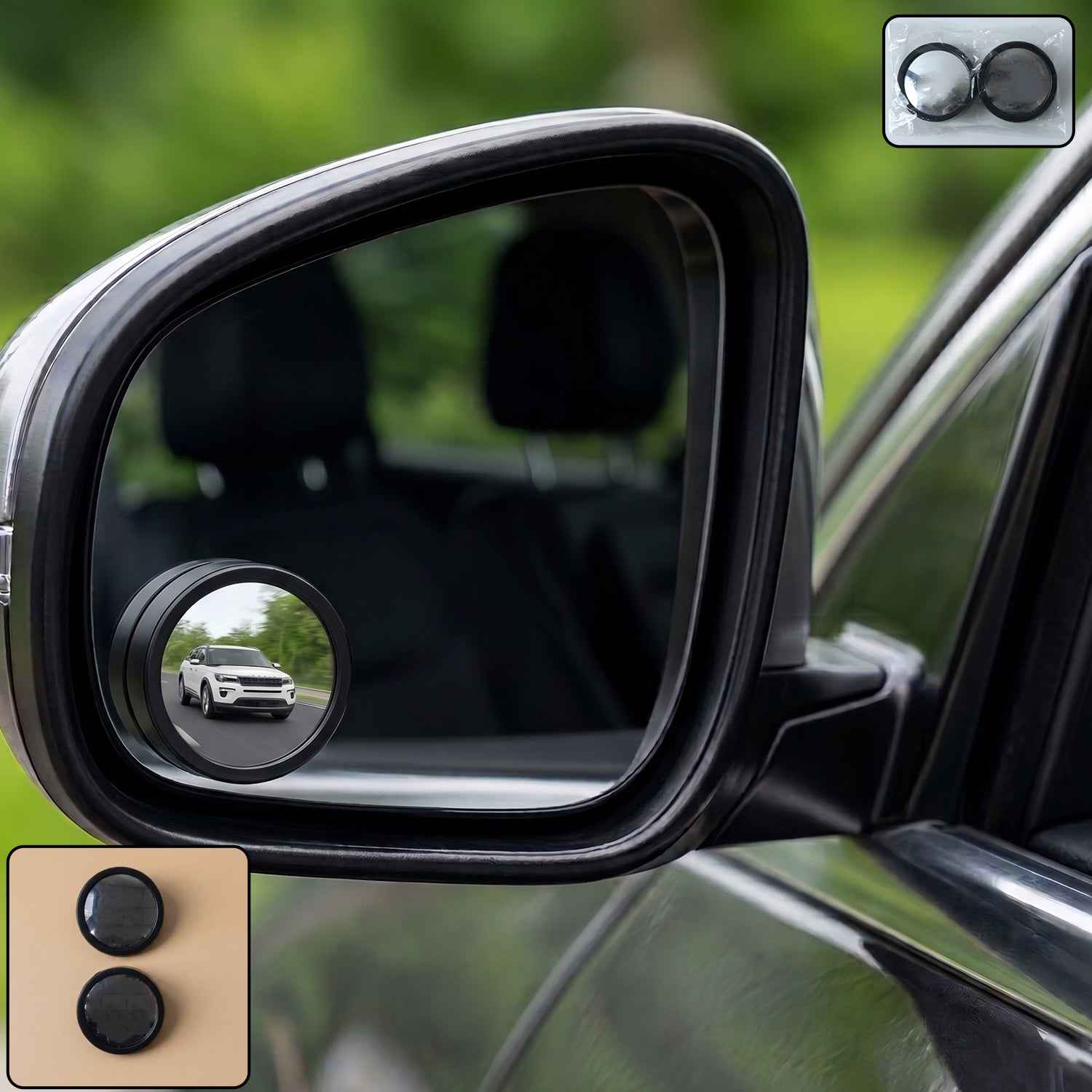 360 Degree Adjustable Car Blind Spot Mirror (2 Pc)