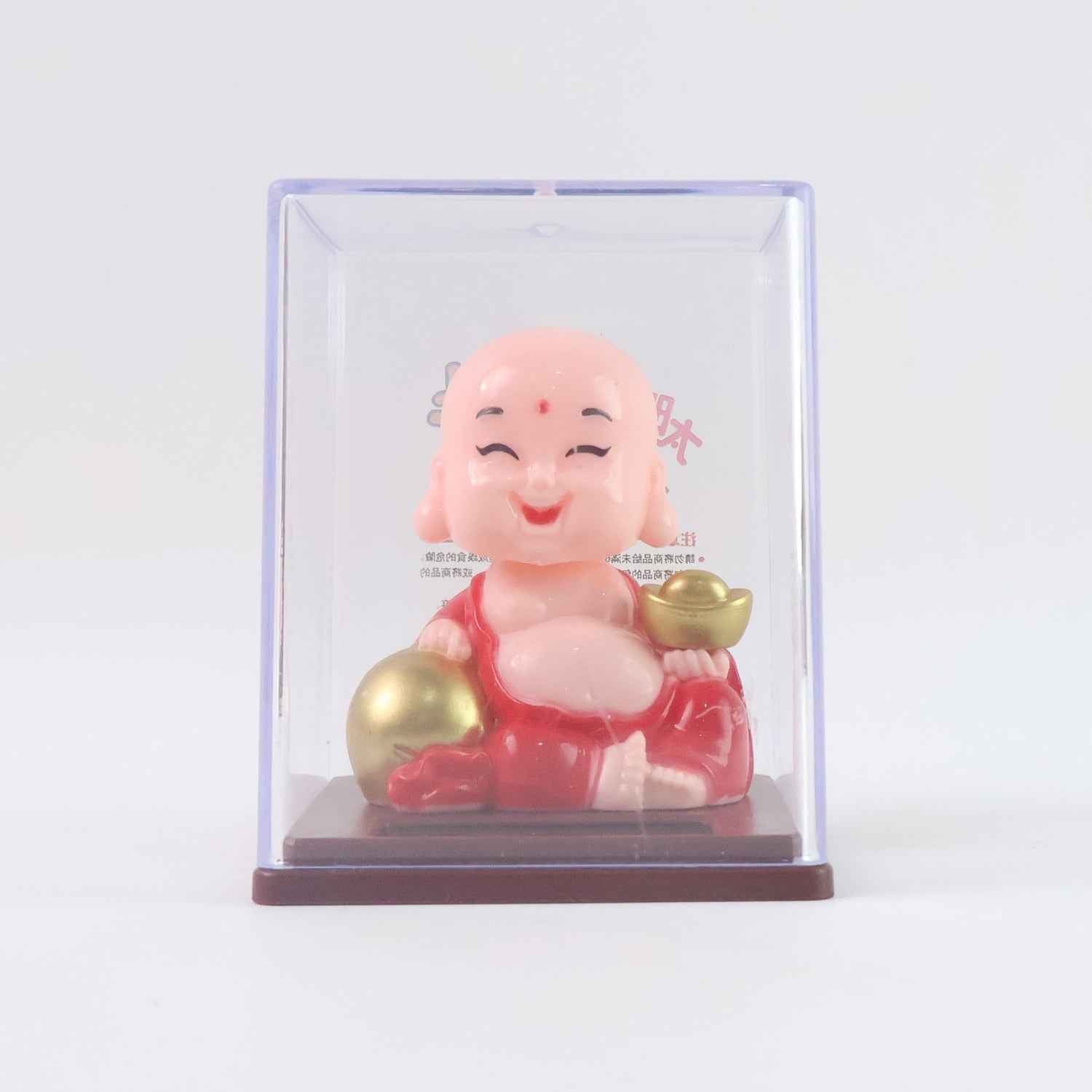 Solar Power Moving Head Buddha Statue Car Ornament (1 Pc Mix Color)