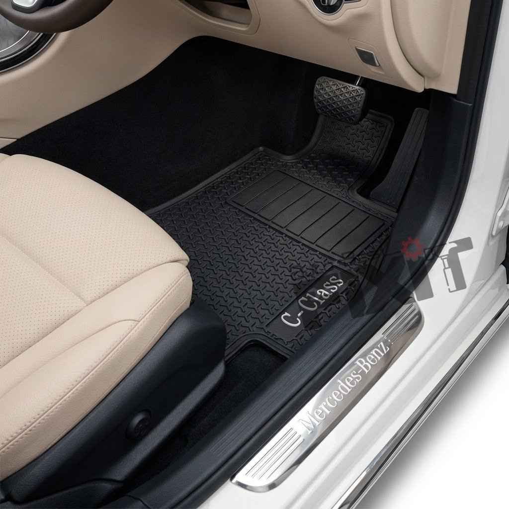 Mercedes-Benz C-Class Old Shape 2007-2018 Custom Fit Car Floor Mats | - – Installed Photo
